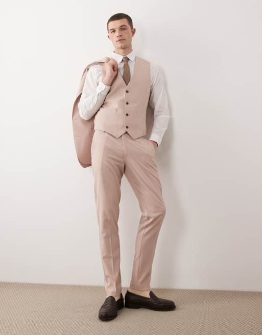 ASOS DESIGN - Pastellyserød habitvest i skinny fit, 2 af 5