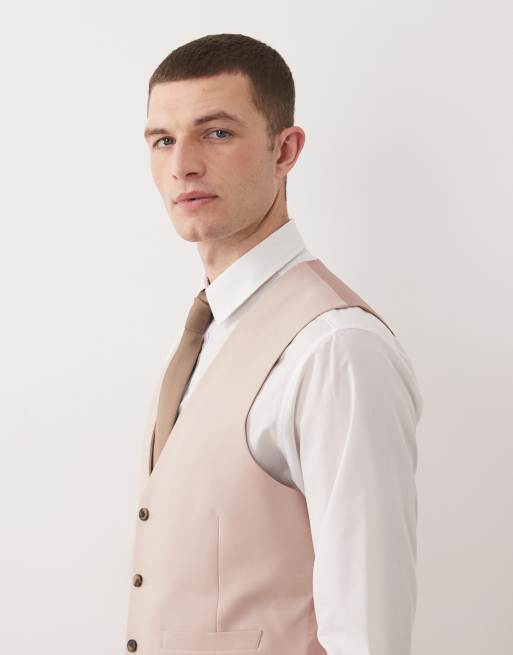 ASOS DESIGN - Pastellyserød habitvest i skinny fit, 4 af 5