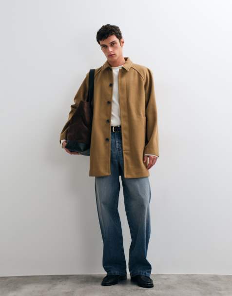 ASOS DESIGN płaszcz o wyglądzie wełny w kolorze camel - view 1