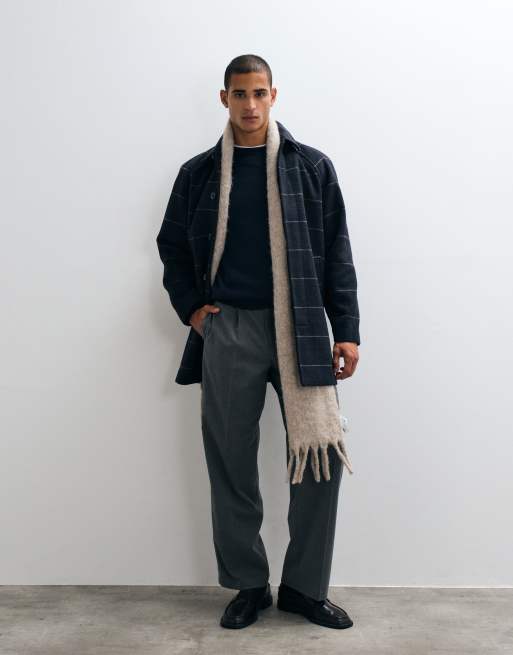 ASOS DESIGN płaszcz w kratę w kolorze szarym, 3 z 5