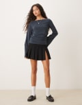 [ASOS DESIGN] ASOS DESIGN peachskin modal cinched side top-Black M BLACK