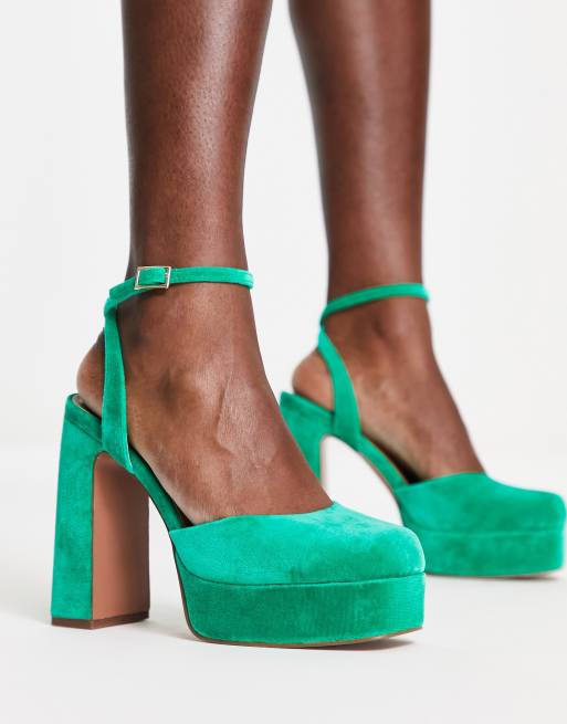 Asos green sale heels