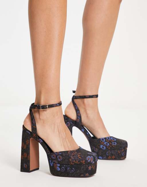 ASOS DESIGN - Peaked - Scarpe con tacco alto e plateau multicolore, 2 di 4