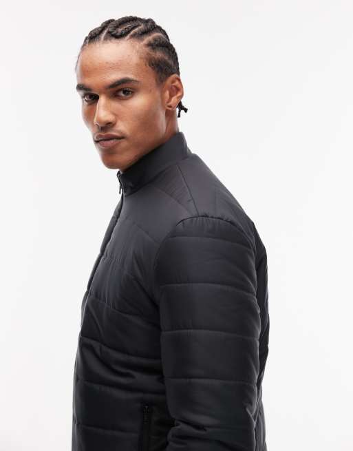 ASOS DESIGN peakMAX™ liner jacket in black, 4 of 5
