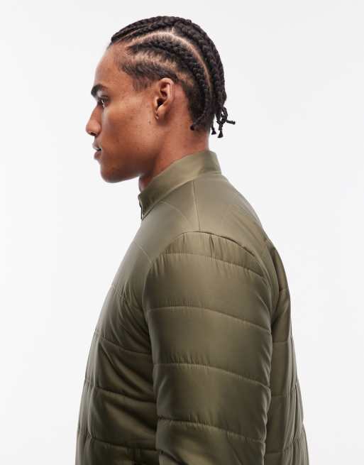 ASOS DESIGN peakMAX™ liner jacket in khaki, 5 of 5
