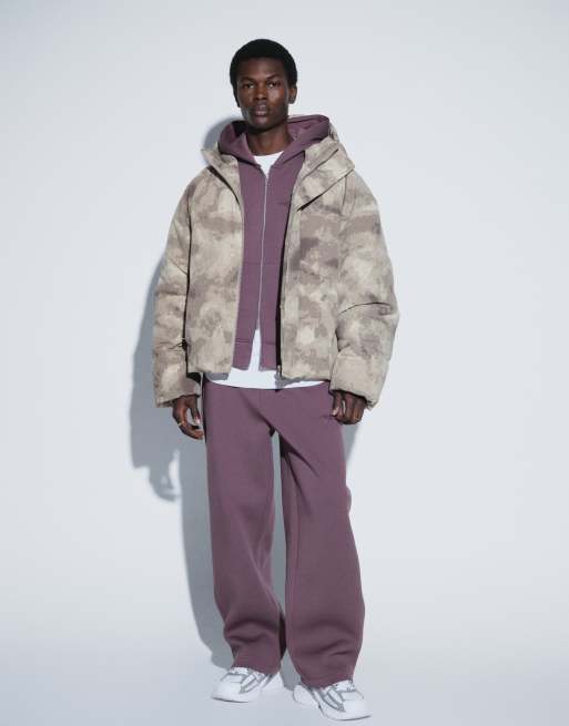 ASOS DESIGN Peakmax piumino con cappuccio mimetico verde chiaro, 3 di 10