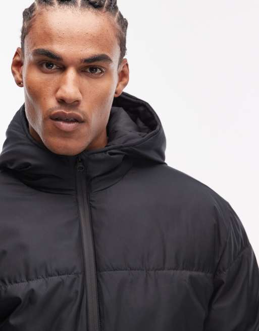 ASOS DESIGN - PeakMAX™ gewatteerd jack in zwart