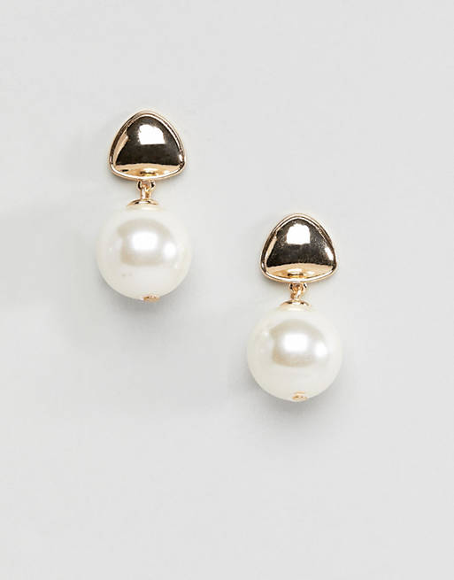 ASOS DESIGN Pearl Drop Earrings