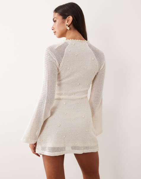 white cocktail dress asos HOT ! White Formal Dress White Cocktail Dress Midi Midi Dress Asos White  Cocktail Dress White Feather Dress White