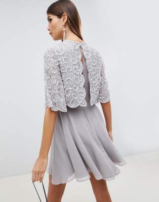 asos pearl embellished dress