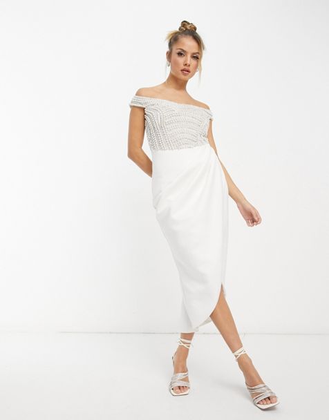 RENT ASOS Pearl Embellished Cami Dress - RRP £160
