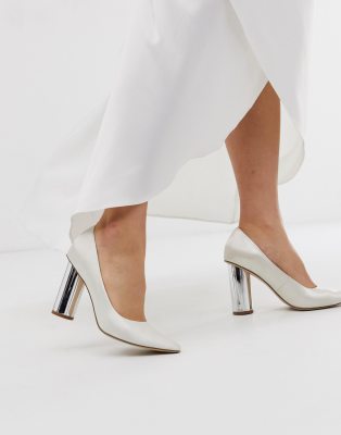 ASOS DESIGN - High-Heels in Perle - Cremeweiß