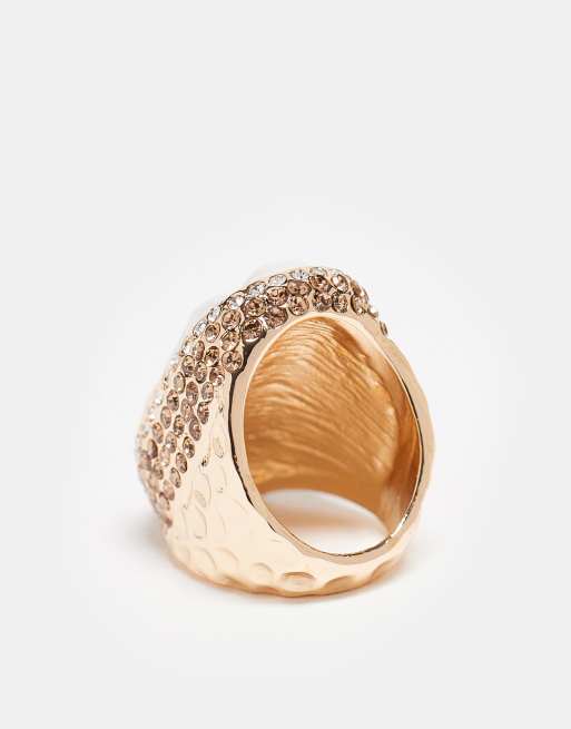 ASOS DESIGN pearl statement ring