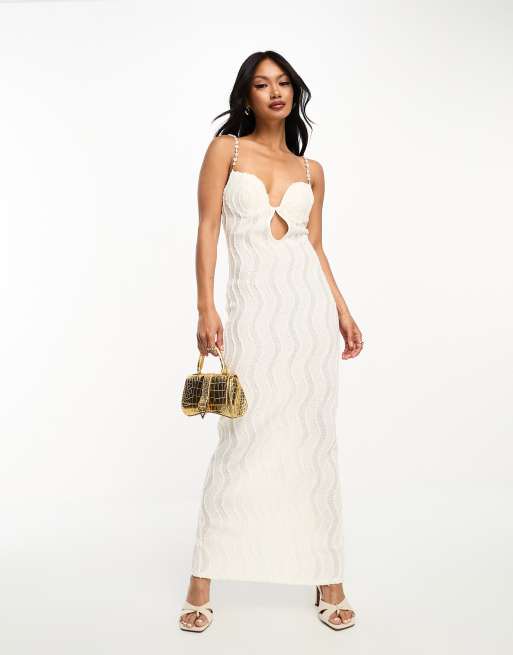 Asos white shop formal dress