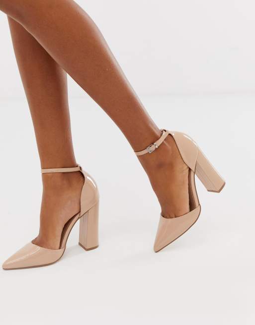 Asos design pebble store pointed high heels