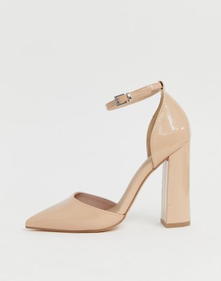 asos design pebble pointed high heels