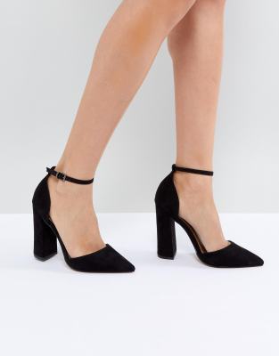 ASOS DESIGN Pebble pointed high heels 