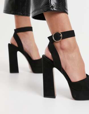 asos black platform heels
