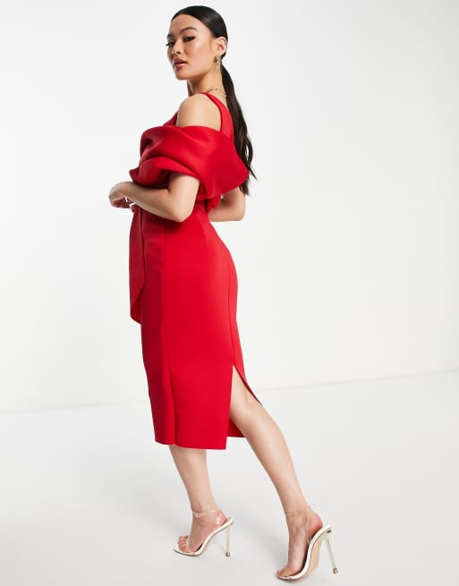 Asos red best sale pencil dress