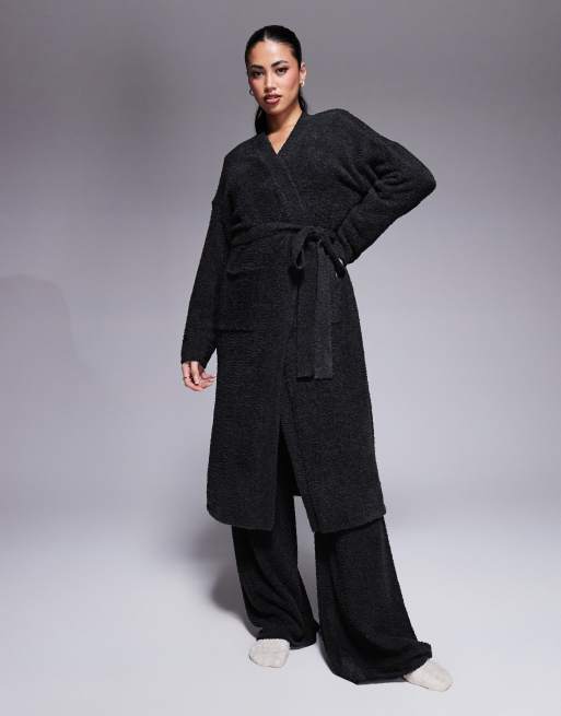 ASOS DESIGN - Peignoir confort - Noir, 3 de 4