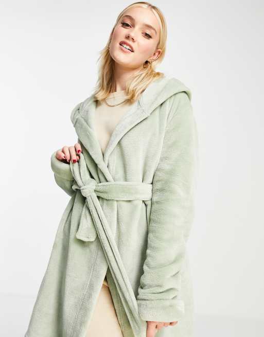 ASOS DESIGN Peignoir court en polaire ultra douce Vert