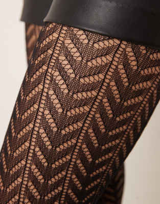 Asos Design Pelerine Tights In Black