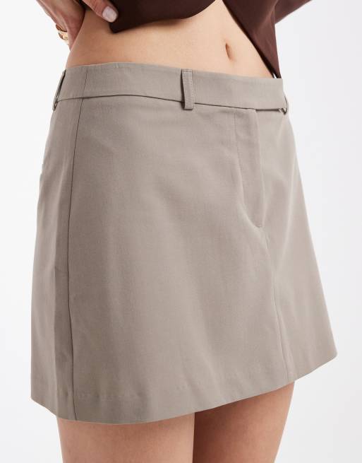 ASOS DESIGN pelmet mini skirt in stone, 4 of 5