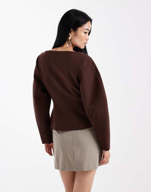 ASOS DESIGN pelmet mini skirt in stone, 5 of 5