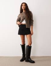 Topshop denim pelmet mini skirt in bleach