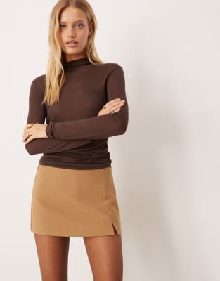 Asos Design Pelmet Mini Skort In Neutral