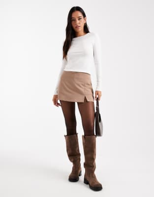 Asos Design Pelmet Mini Skort In White