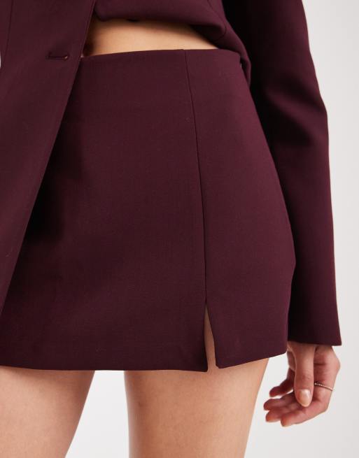 ASOS DESIGN pelmet mini skort in plum - part of a set