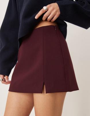 Asos Design Pelmet Mini Skort In Purple
