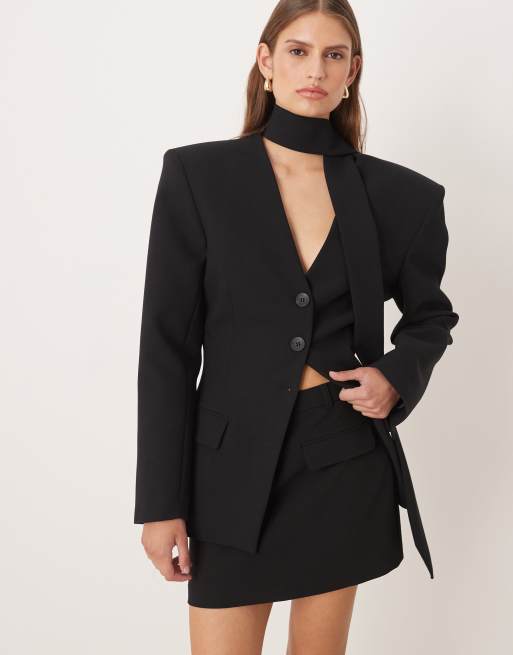ASOS DESIGN pelmet pocket detail mini skirt co ord in black, 4 of 5