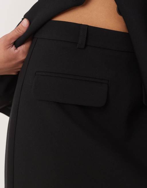 ASOS DESIGN pelmet pocket detail mini skirt co ord in black, 5 of 5