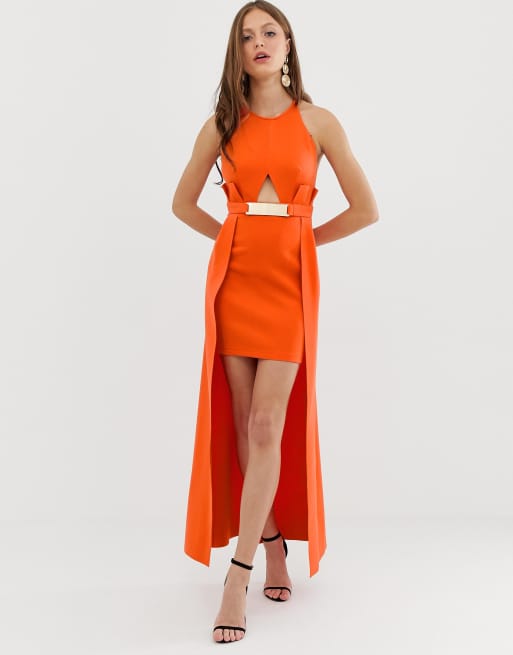 keyhole halter gown