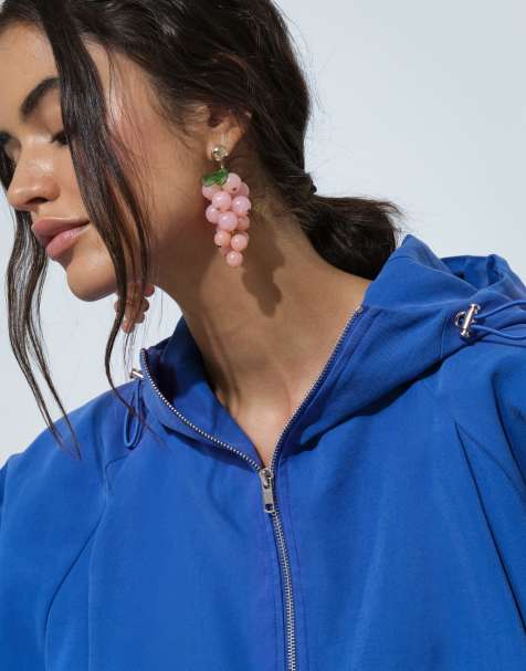 ASOS DESIGN - Pendientes con cuentas de fruta en rosa - view 1