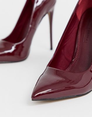 oxblood court shoes