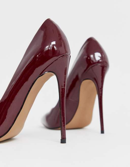 Burgundy best sale stiletto shoes