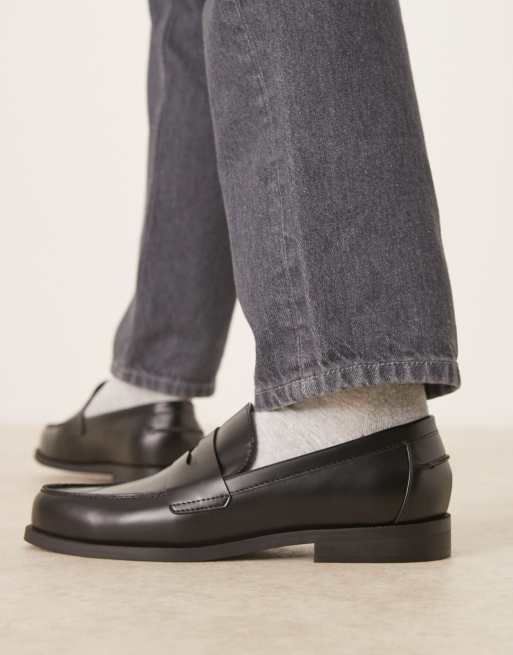 ASOS DESIGN penny loafer in black, 4 of 4