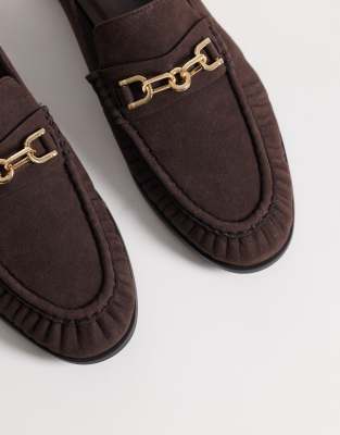 Penny-Loafer in Braun mit Raffung-Brown Brown 47