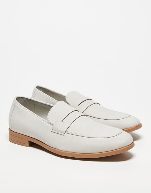 ASOS DESIGN penny loafer in light grey, 2 of 4