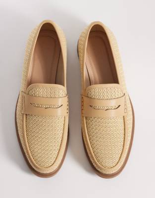  penny loafer in natural weave