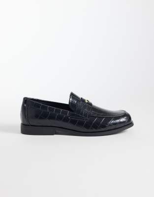  penny loafer with coin detailing  croc