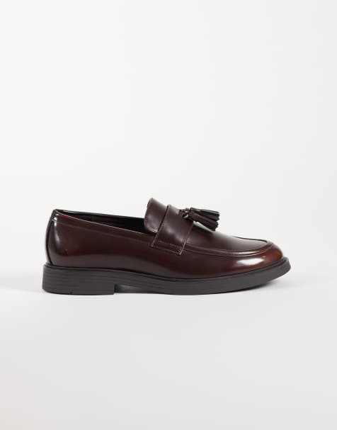 ASOS DESIGN penny loafer with tassel in brown - view 1
