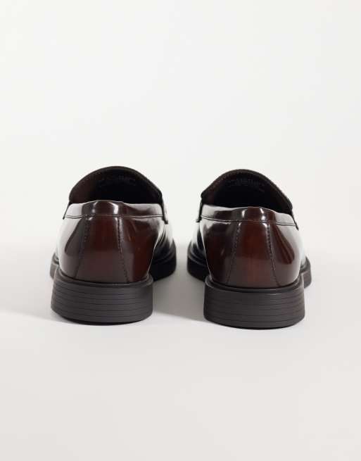 ASOS DESIGN penny loafer with tassel in brown, 4 of 5
