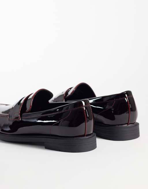 ASOS DESIGN penny loafers i bordeaux lak, 2 af 4