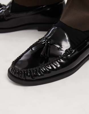 Asos Design Penny Loafers In Black