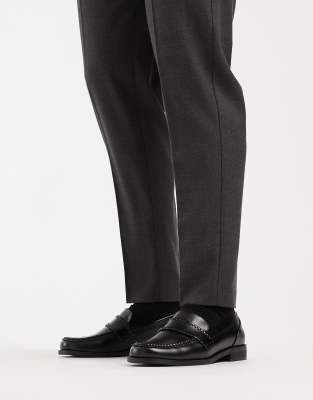 Asos Design Penny Loafers In Black