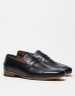 ASOS DESIGN loafers in brown faux suede with natural sole